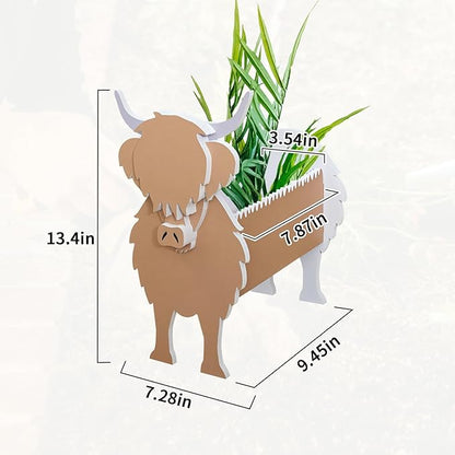 Yak Planter, Cute Animal Shape Flower Planters, Plant Pots for Indoor/Outdoor Garden Decor, Unique Gifts/Souvenirs for Pet Lovers