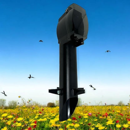iMBAPrice IMBA-GPD19B-2 19.5" Black Low-Profile Outdoor Landscape Lighting Garden Post Enclosure with Integrated Cover for GFCI Electrical Outlets, 2-Pack