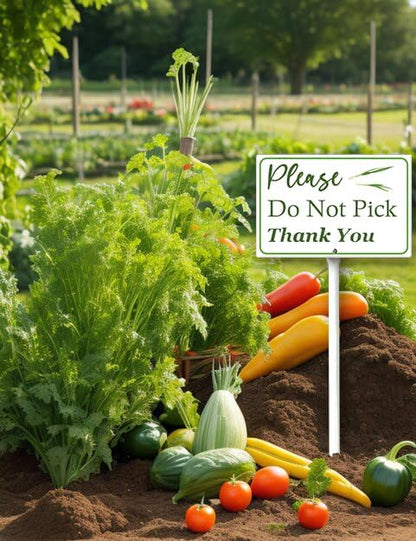 Boylee (8X12) IN Please Do Not Pick Green Onion Thank You Yard Sign With Stake Rustproof Aluminum Fruit Vegetable Signs Stand for Home Orchard Garden Outdoor Decoration