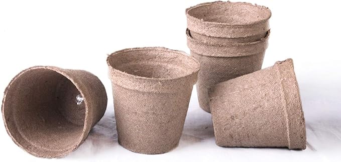 100 New Round Jiffy Peat Pots Size 3x3 ~ Pots are 3 Inch Round at The Top and 3 Inch Deep.