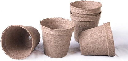 100 New Round Jiffy Peat Pots Size 3x3 ~ Pots are 3 Inch Round at The Top and 3 Inch Deep.