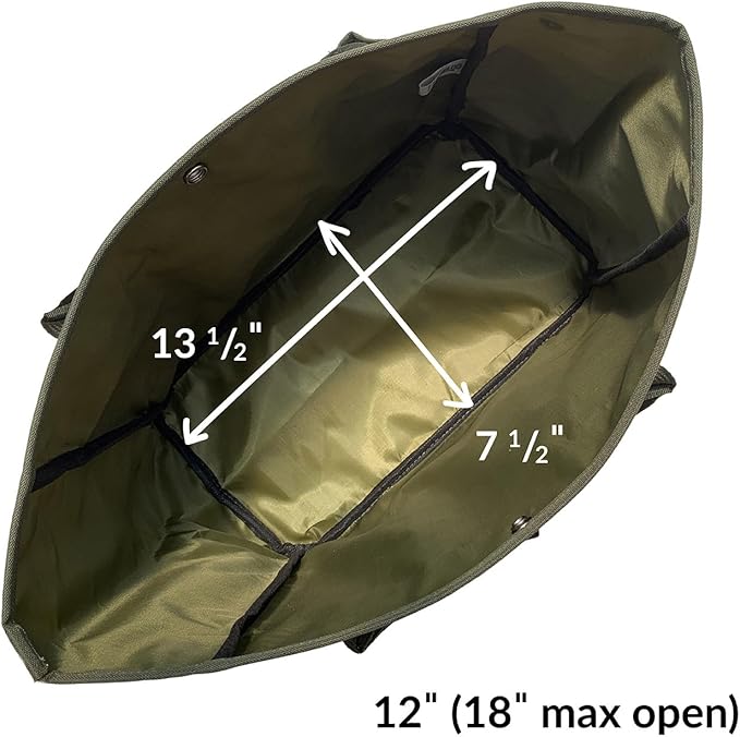 Ferry Morse Garden Tool Bag KBAG-12-8 Pockets, Heavy Duty, Water Resistant, Tote Caddy