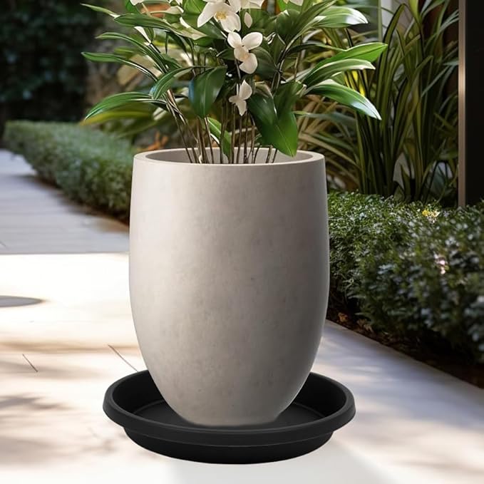 4 Pack Large Plant Saucer 18 Inch, Extra-Large Deep Plastic Plant Trays for Pots, Plant Water Catcher Tray for Plants, Flower Pot Saucers, Plant Saucers for Indoors Outdoor