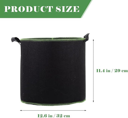 Tofficu 5 pcs Non Woven Breathable Plant Nursery Bags Ideal Vegetable Growing Plant Grow Bags Gardening