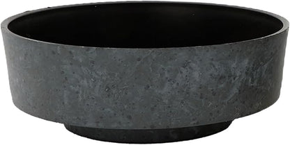 The HC Companies 6 Inch Round Plastic Succulent Capri Bowl 6"x6"x2.25" in Faux Concrete Color