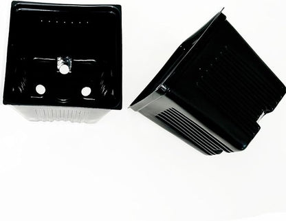 Gage Durapot Square Plastic Nursery Pots, 3 1/2" - Qty.150 - Flowers seed starting strawberries herbs + 25 STAKES LABELS