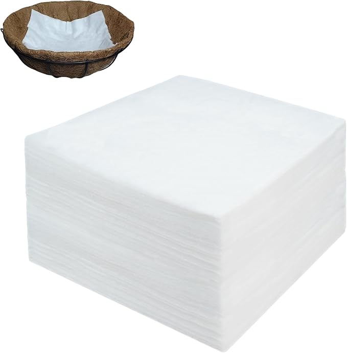 Hanging Basket Self Watering Liner, 10x10 Inch 30-Pack Premium Felt Plant Liners - Reusable, Water Retention & Drainage for Healthier Plants, Fits Wire and Coconut Hanging Baskets, Pots