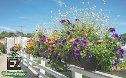 EZ Swap 36 Inch Fabric Trough Coco Liner Replacement for Window Basket Flower Planter - 36" Coconut Coco Fiber Alternative for Hayrack Planters. Use 3+ Seasons - Made in The USA! (2-Pack)
