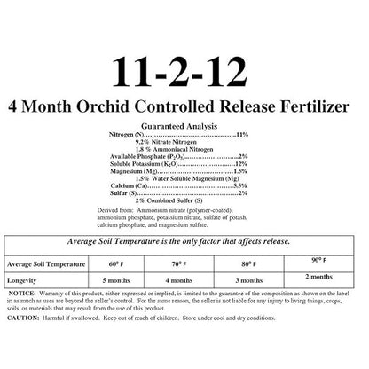 Orchid Food, 15-Ounce (Orchid Ferlizer) 11-2-12 Slow Time Release