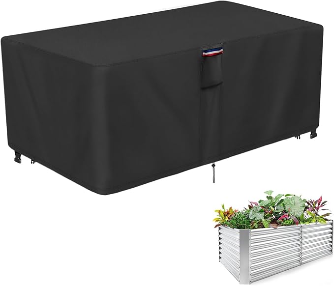 6x3 FT Raised Garden Bed Cover - Heavy Duty Frost Cover for Outdoor Winter Frost Cold Weather Plant Freeze Protection Covers, Black 73" x 37" x 25"