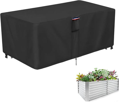 6x3 FT Raised Garden Bed Cover - Heavy Duty Frost Cover for Outdoor Winter Frost Cold Weather Plant Freeze Protection Covers, Black 73" x 37" x 25"