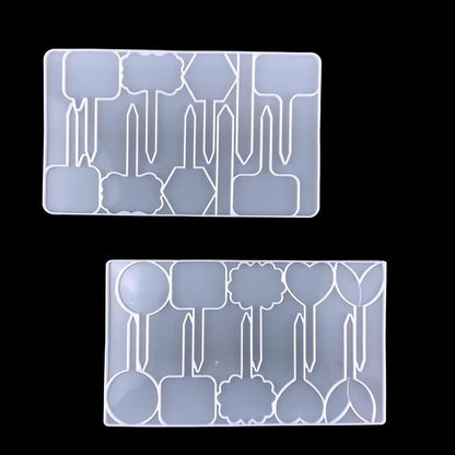 2pcs T-Shaped Silicone Plant Tag Mold Set