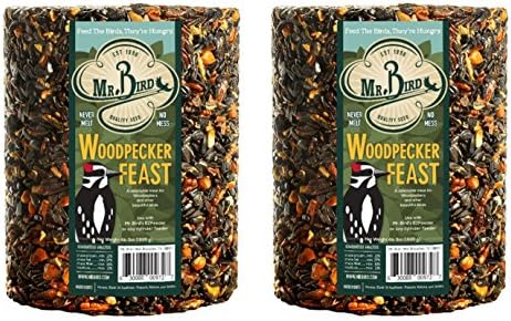 2-Pack of Mr. Bird Woodpecker Feast Large Wild Bird Seed Cylinder 4 lbs. 2 oz.