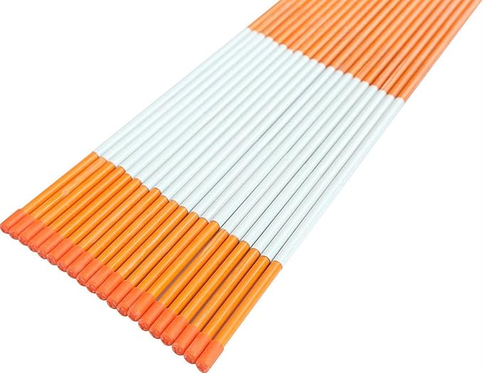 FiberMarker 36 Inch Reflective Pavement Markers 20 Pack, 5/16" Dia Solid Driveway Markers
