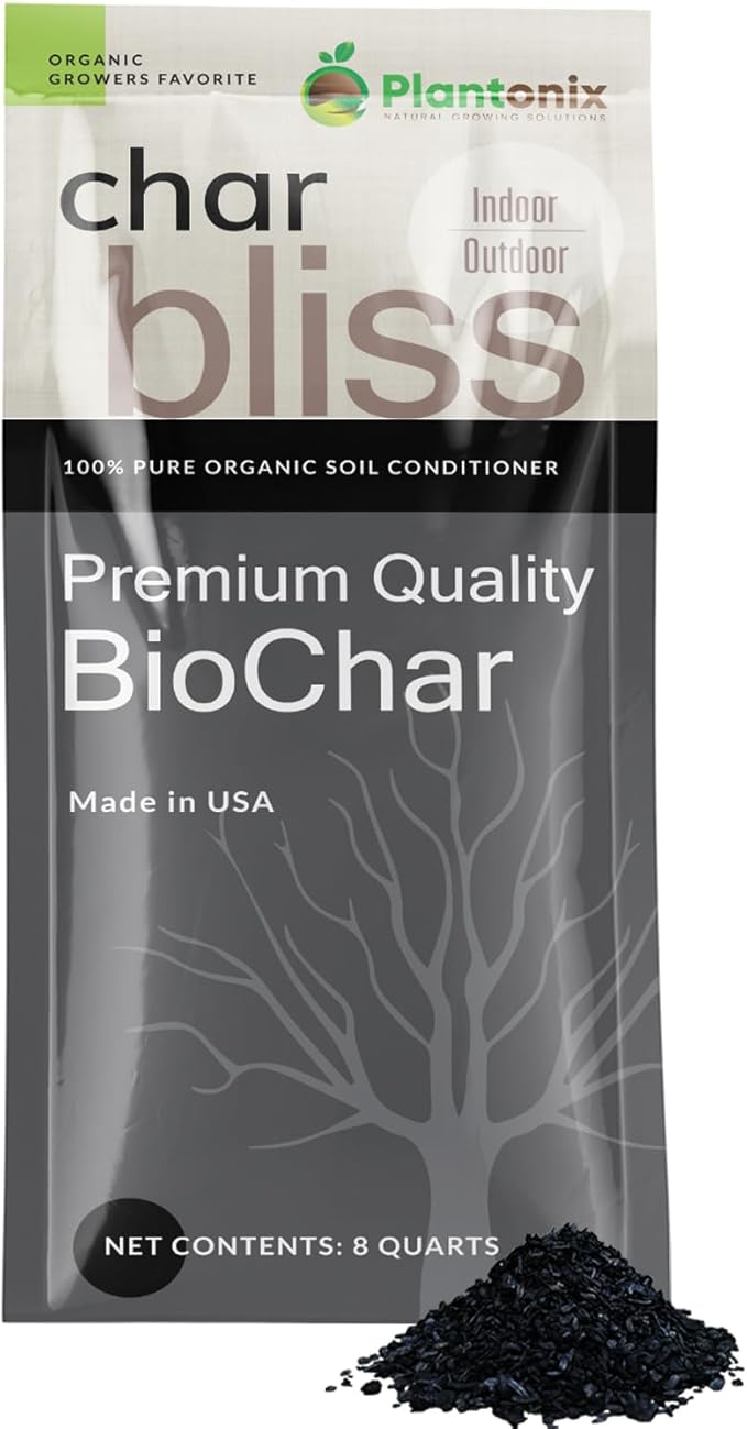 Perlite Bliss (8 Qts) + Vermiculite Bliss (8 Qts) + Char Bliss (8 Qts) - Organic Perlite for Plants - Fine Vermiculite for Gardening - Biochar Horticultural Charcoal for Plants - Bulk Soil Amendments