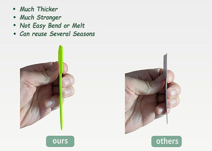 50pcs Plastic Plant T-Type Labels Garden Stake Markers Waterproof Plant Tags for Outdoor (Green)