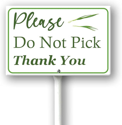 Boylee (8X12) IN Please Do Not Pick Green Onion Thank You Yard Sign With Stake Rustproof Aluminum Fruit Vegetable Signs Stand for Home Orchard Garden Outdoor Decoration