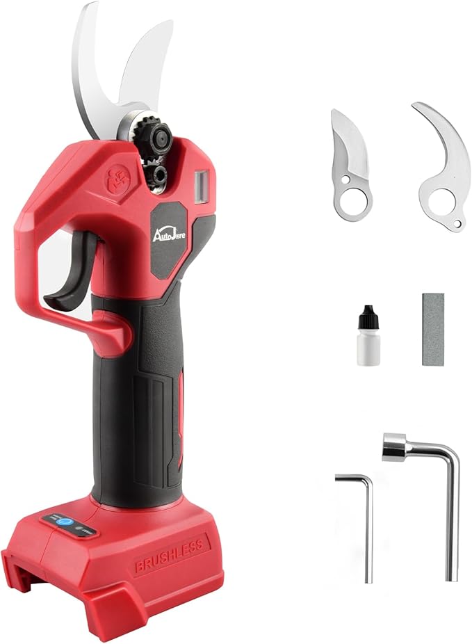 Electric Pruning Shears Compatible with Milwaukee m18 Battery Brushless Electric Shears with LCD Display 0.8-1.2 Inch Cutting Diameter for Gardening, Branch, Tree Trimming (NO Battery)