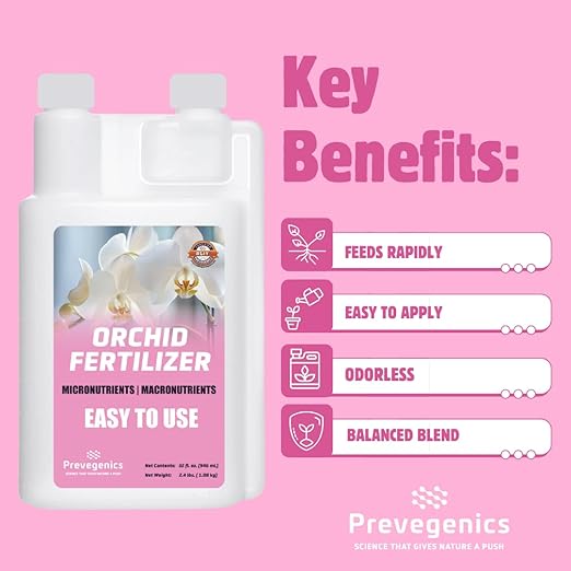 Orchid Fertilizer - Indoor Plant Fertilizer for Orchids Indoors & Outdoors, Indoor Plant Food with Micronutrients for Vibrant Blooms and Strong Root