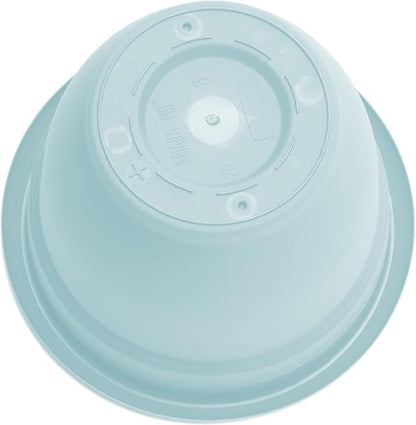 Bloem Ariana 10" Misty Blue Round Self-Watering Resin Planter Pot - Rolled Rim Indoor and Outdoor Gardening Planter