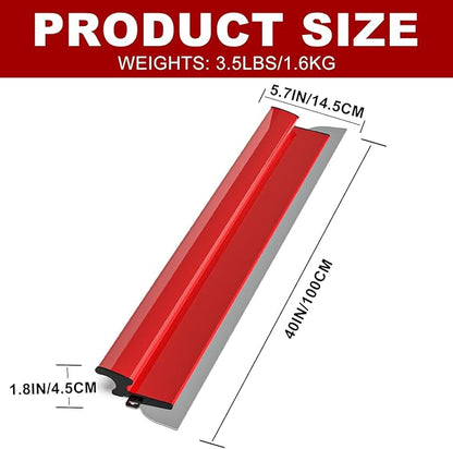 40 Inch Drywall Skimming Blade, Replaceable 0.38mm Stainless Steel Blade, Drywall Trowel for Gyprock, Drywall and Wall-Boardrd, Ergonomically Designed Grip