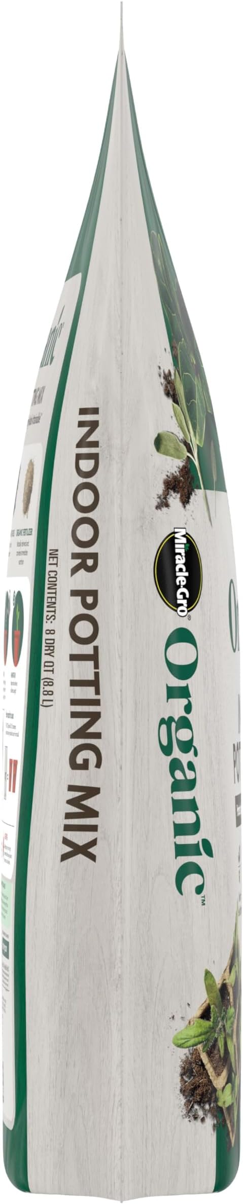 Miracle-GRO Organic Indoor Potting Mix, Protects Against Over and Under Watering, for Indoor Container Plants, Houseplants and Starter Plants, OMRI Listed, 8 qt., 3-Pack