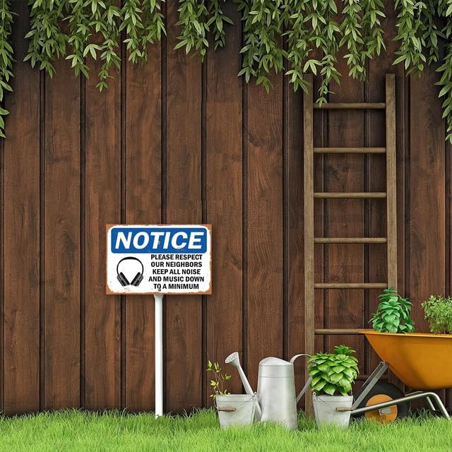 8 x 12 inch Please Respect Our Neighbors Yard Sign Stakes Outdoor Lawn Yard Signs