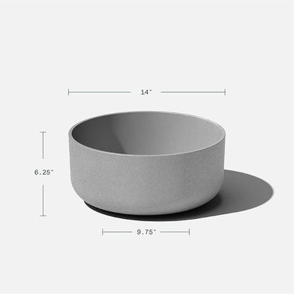 Veradek Mason Series Kona Bowl Planter - Round Planter for Indoor or Outdoor Tabletop/Balcony | Durable Plastic-Stone Composite Material | Modern Décor for Flowers, Succulents, Small Plants