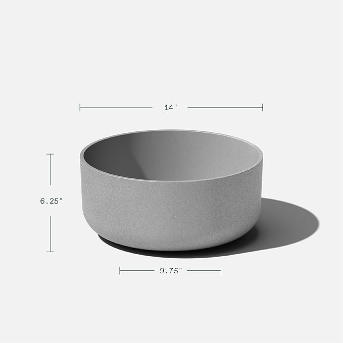 Veradek Mason Series Kona Bowl Planter - Round Planter for Indoor or Outdoor Tabletop/Balcony | Durable Plastic-Stone Composite Material | Modern Décor for Flowers, Succulents, Small Plants