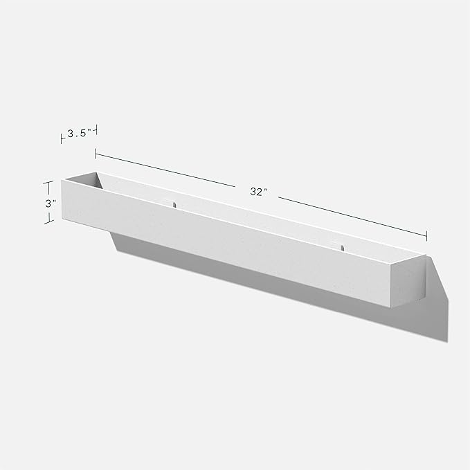 Veradek Forma Series Trough Hanging Planter - Rectangular Planter for Window Sill/Wall Decor | Made from Plastic-Stone Material | Modern Décor for Succulents, Indoor Small Plants