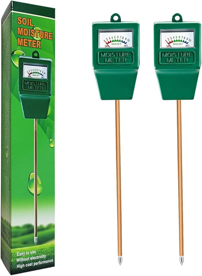 Soil Moisture Meter,2 Pack Plant Hygrometer Moisture Sensor Plant Water Monitor for Potted Plants,Garden,Farm, Lawn(No Battery Needed)