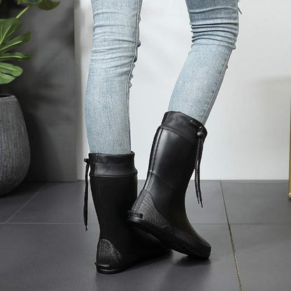Asgard Women's Mid Calf Rain Boots Collar Gardening Boots Ultra Lightweight Portable Garden Shoes