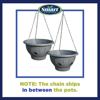 Ultimate Hanging Baskets - Strawberry, Tomato, Flower, and Herb Outdoor Planters - Use Garden Pots for Growing Plants Outside On A Deck, Fence, or Balcony (2)