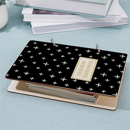 SUPERDANT Wonderful Memories Greeting Card Organizer Gift Card Holder Cards Keeper Storage Keepsake Book Binder Wedding Birthday Post Cards Photo Album Holder with Punch and 20pcs Inner Pockets