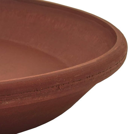 PSW Pot Collection AP30TC 12-inch Plastic/Stone/Wood Composite Plant Saucer Drip Tray – No Drainage Hole (Drillable), Reusable Indoor/Outer Water Tray, Terra Cotta Color
