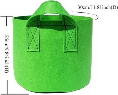 5 Gallon Grow Bags, 4 Pack Fabric Pots with Handles for Veggies Flowers Garden Plant Green