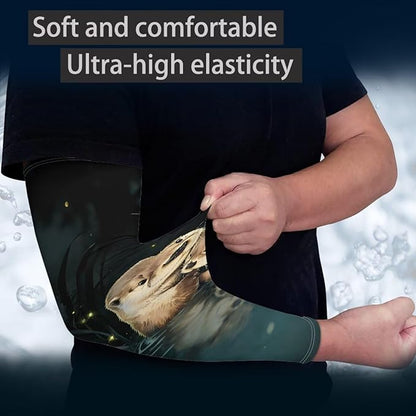 Binienty Unisex Arm Sleeves for Driving, Golf, Cycling, Sports, UV Protector Cooling Arm Sleeves Cover