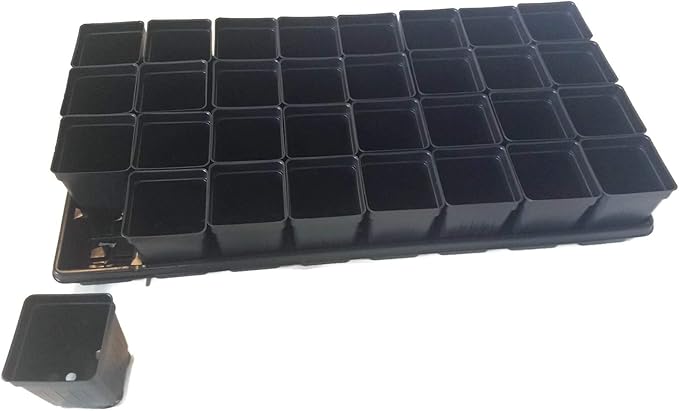 Set of 3 Trays and 96-2.5" Square Extra deep pots