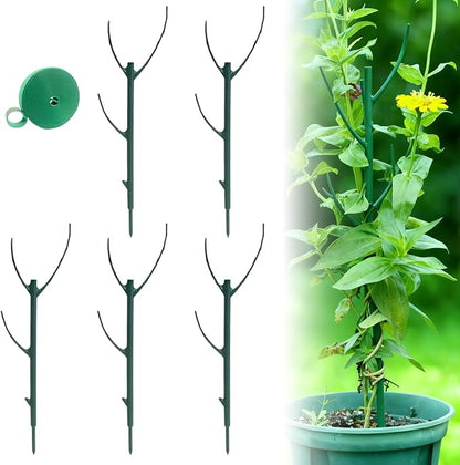 Stackable Monstera Plant Support, Garden Stakes for Climing Plants Stem Support, Plant Sticks for Outdoor Potted Plants, Pothos, Vine, Flower Use (5pcs)