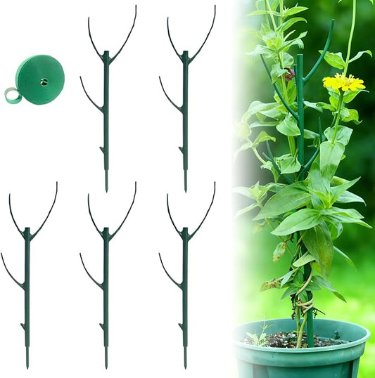 Stackable Monstera Plant Support, Garden Stakes for Climing Plants Stem Support, Plant Sticks for Outdoor Potted Plants, Pothos, Vine, Flower Use (5pcs)