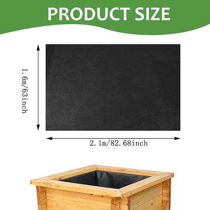 Longzhuo 63" X 83" Planter Box Liner - Non Woven Fabric for Winter Greenhouse Vegetable Gardening, Raised Garden Bed Liner, Cuttable Plant Liner with Soil Containment & Water Drainage for Flower Pots