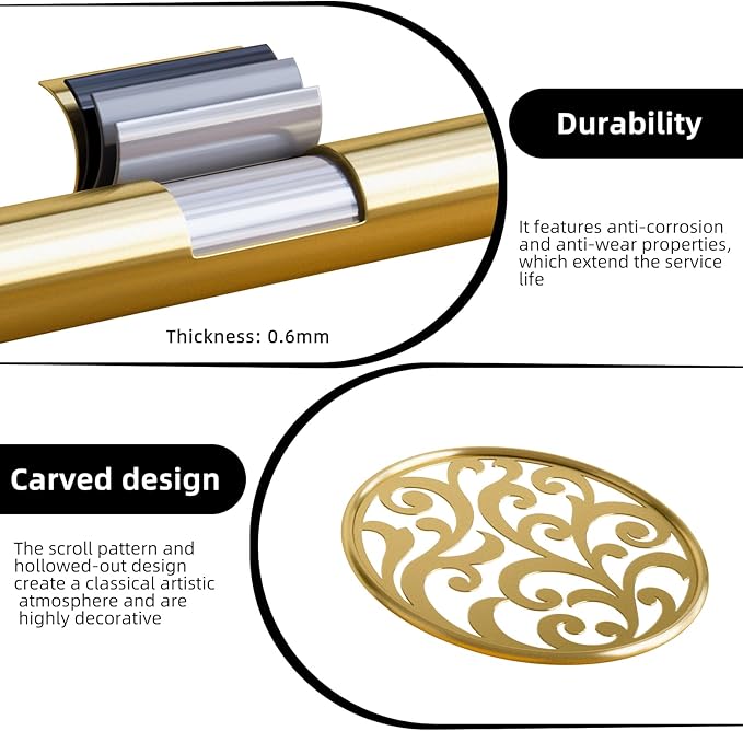2 Tier Rolling Plant Stand with Wheels, Mid Century Modern Metal Stand for Planters, 2 Sizes 9 Inch & 11 Inch, Indoor Outdoor Movable Flower Pot Holder for Decor Home Garden Patio Load Bearing 165 LB 2 Pack Gold