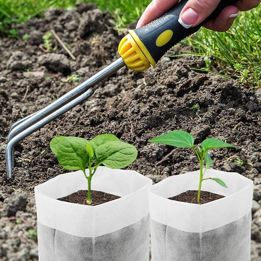 100Pcs Nursery Growing Bags, Non-Woven Fabric Seedlings Grow Bag for High Seedling Survival Rate, Flower Seed Packets Starter (8.2"x7.1")