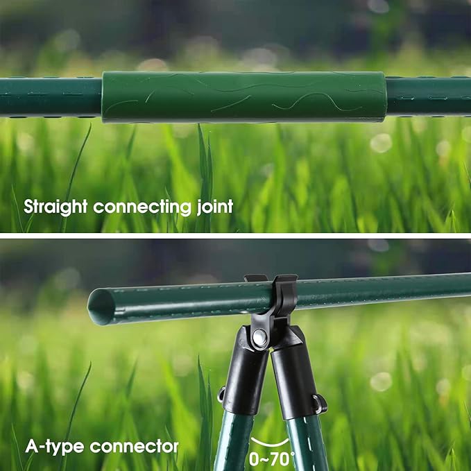 Adjustable Plant Trellis Connectors, Plastic Garden Stakes Clips for 0.78 inch Diameter Poles Connecting Joints for Tomato Cage Cucumber Teepee Climbing Plants Frame