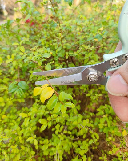 Fondwell 6" Pruning Shears Garden Scissors: Ultra Sharp Garden Clippers - Reliable Flower Snips for Trimming Small Plants