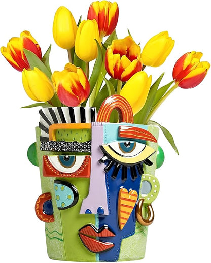 Abstract Face Planters Pots, Unique Head Planter for Indoor Plants, Funny Face Flower Pot, Cute Abstract Art Flower Vase with Facial Expressions, Unique Planter Head Pot for Home Decor(Classic,S)