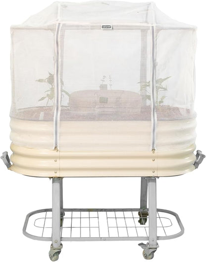 Vego garden Cover System for 2.0' x 4.0' Elevated Rolling Garden Bed-S Series (Garden Bed not Included)