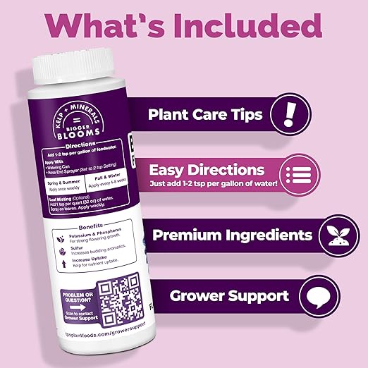 Bloom Booster Fertilizer – for All Flowering Plants, Supports Bigger, Longer-Lasting Blooms, 32oz