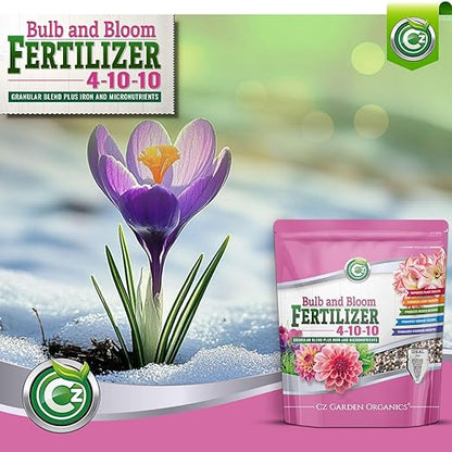 4-10-10 Bulb and Bloom Fertilizer - Made in USA - NPK + Micronutrients Plant Food for Indoor/Outdoor Plants, Trees, and Flower Gardens