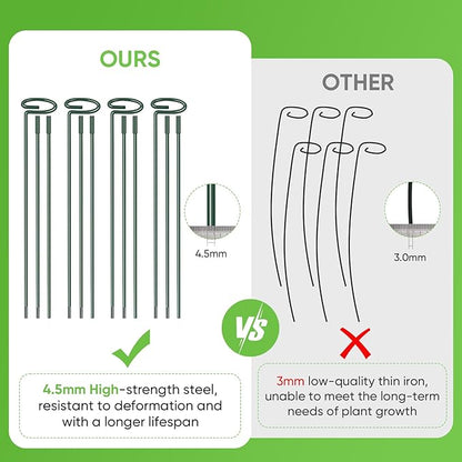 36 Inch Plant Stakes Tall, Three Sizes(12 or 24 or 36 Inch) Plant Support Stakes for Outdoor or Indoor,Garden Plant Stakes for Flowers Amaryllis Tomato Lily Peony Rose Flower Narcissus (4 Set)